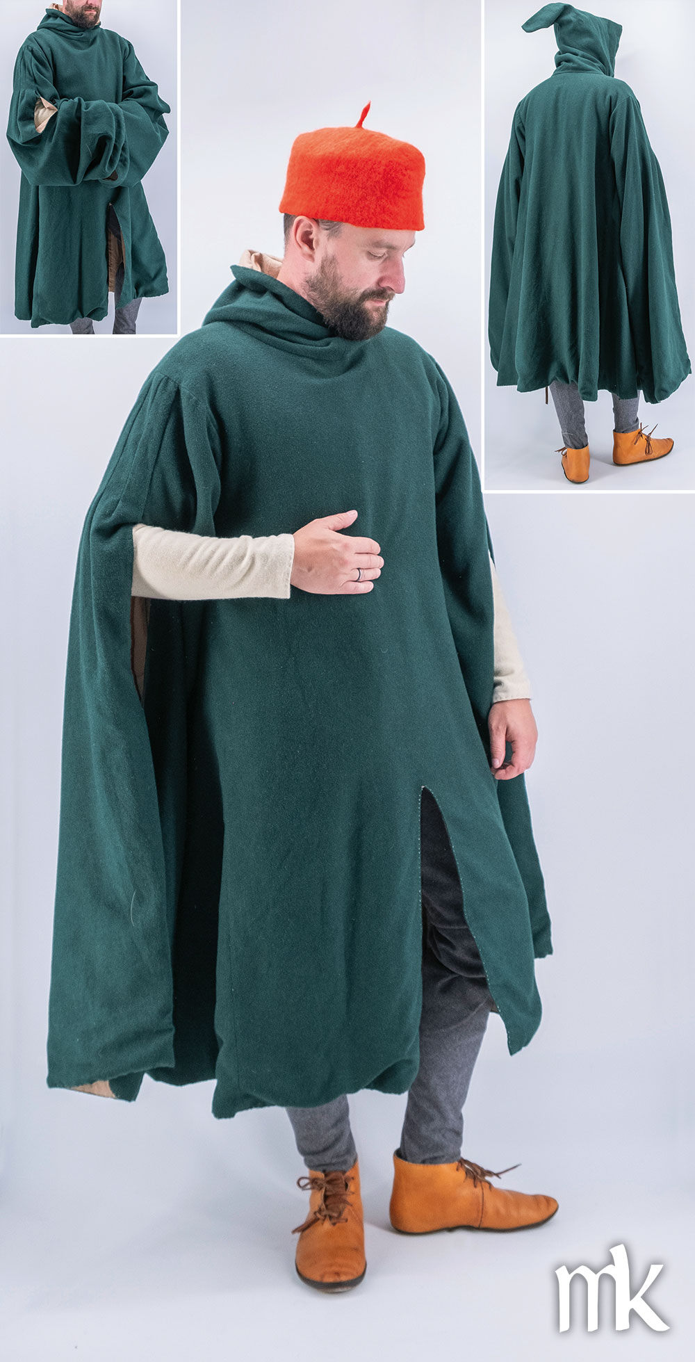 Hochmittelalter - Gardecorps | Reisesurkot aus Wolle mit langen